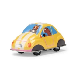 Les jouets métal - Voiture à friction jaune
