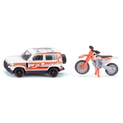 Siku - Land Rover Defender avec Moto KTM