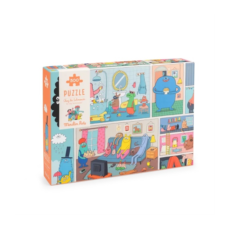 Puzzle 500 pièces - Chez les schmouks