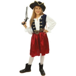 Déguisement de pirate - bleu - fille - 5/6 ans