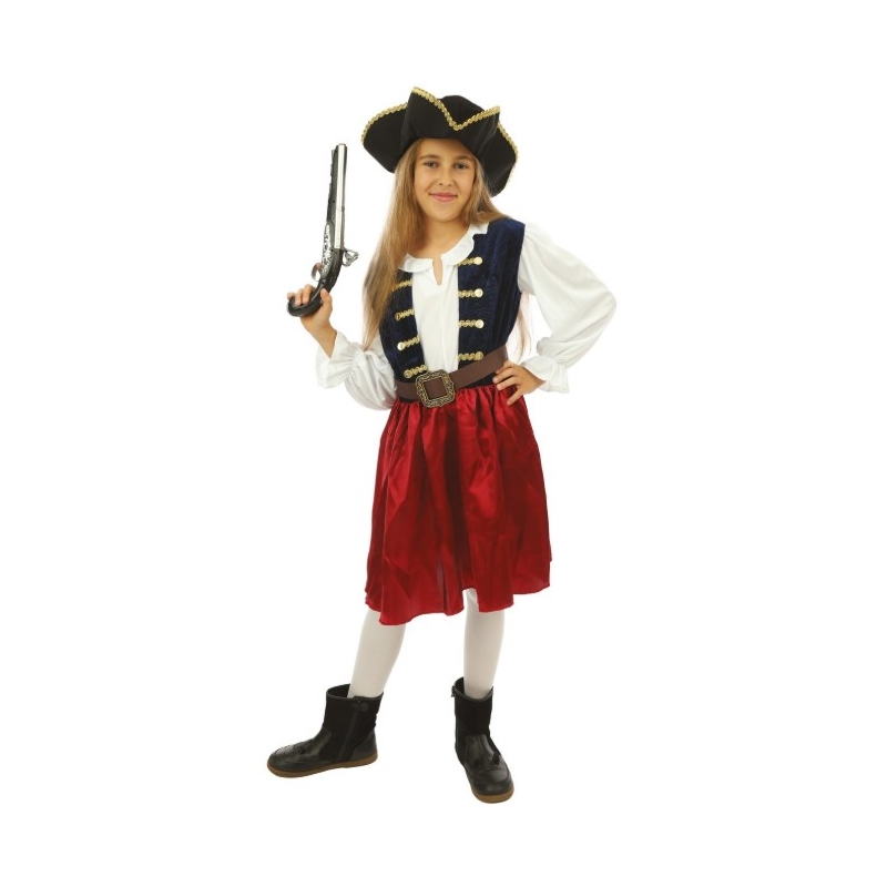 Déguisement de pirate - bleu - fille - 5/6 ans
