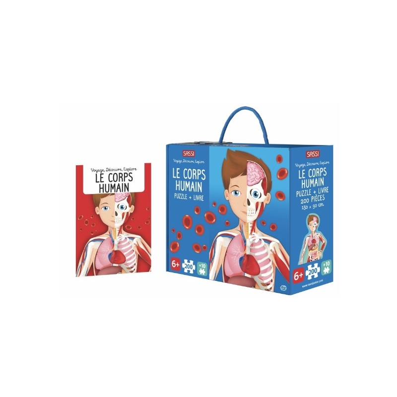 Puzzle Voyage, découvre, explore 200 pcs - Le corps humain
