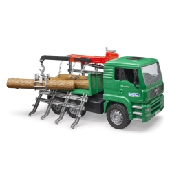 Camion de transport de bois MAN avec grue de chargement