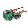 Camion de transport de bois MAN avec grue de chargement