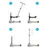 Trottinette Micro Mini2Grow Deluxe LED 2.0 vert olive