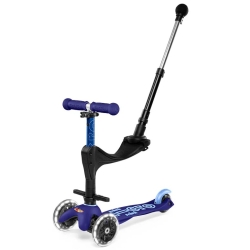 Trottinette Micro Mini 3en1 Deluxe LED Bleu