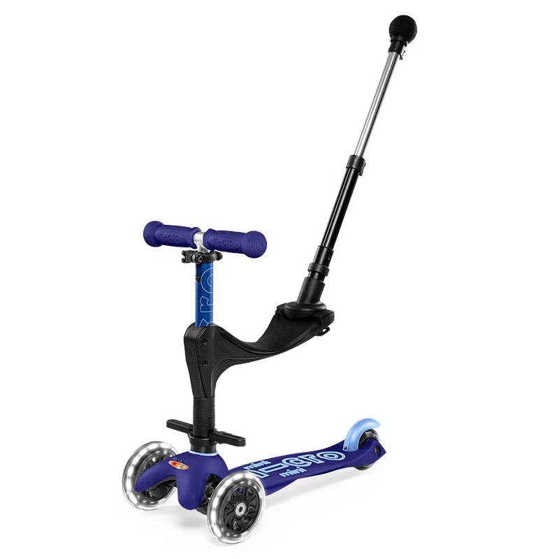 Trottinette Micro Mini 3en1 Deluxe LED Bleu