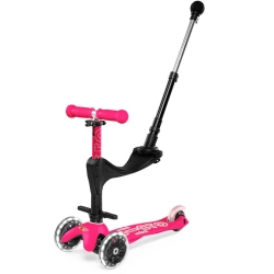 Trottinette Micro Mini 3en1 Deluxe LED Rose