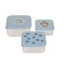 Lot de 3 boites à goûter - Pattern patty bleu