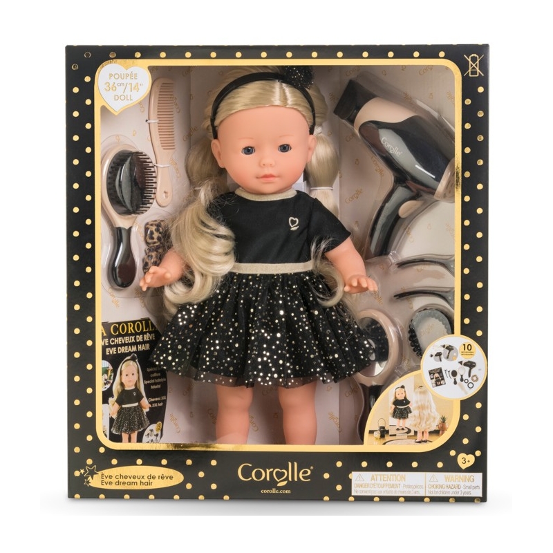 Grand coffret Poupée Eve Cheveux de rêves 36 cm