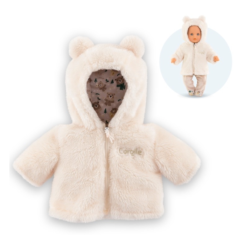 Vêtement manteau  forêt enchantée bébé 36 cm