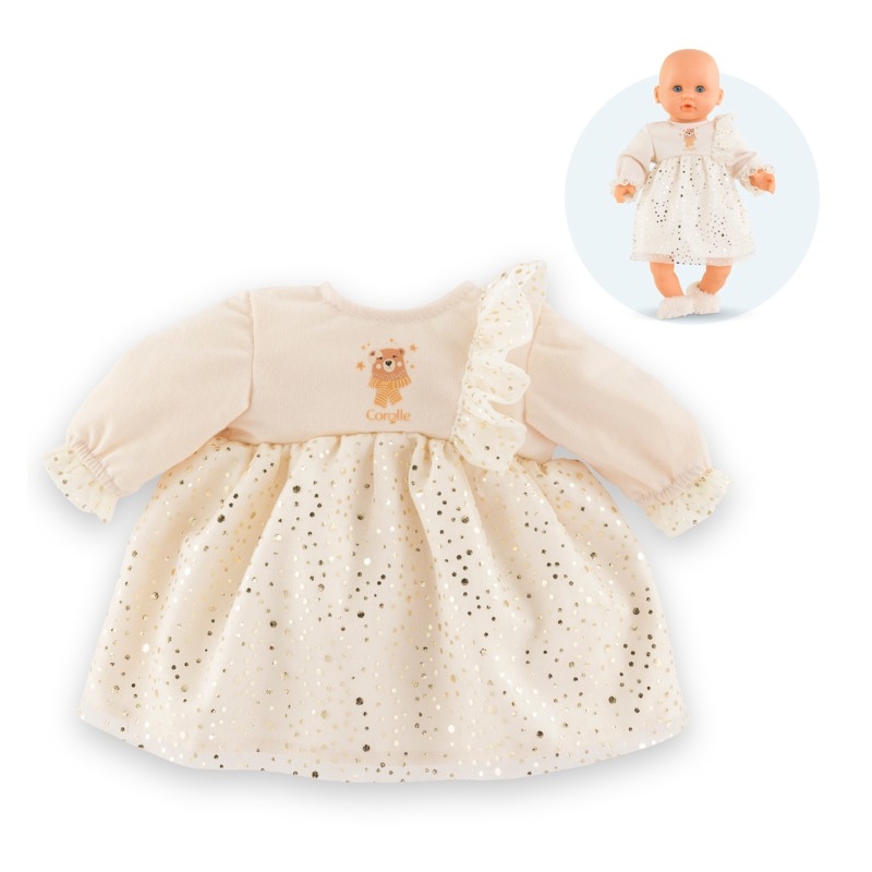 Vêtement robe forêt enchantée bébé 36 cm