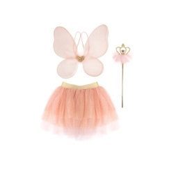 Déguisement - Tutu princesse avec ailes et baguette 4/6 ns