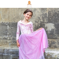 Déguisement - Robe de princesses velours rose 7/8 ans