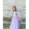 Déguisement - Robe Raiponce velours mauve 3/4 ans