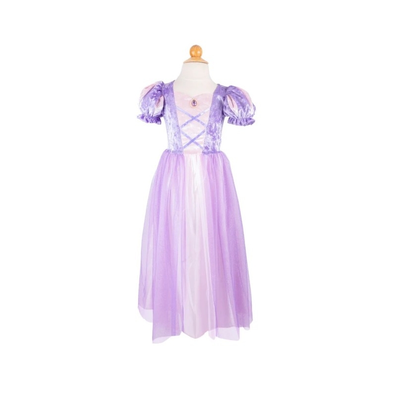 Déguisement - Robe Raiponce velours mauve 7/8 ans