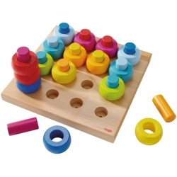 Jeu à enficher anneaux multicolores