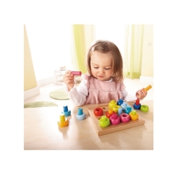 Jeu à enficher anneaux multicolores
