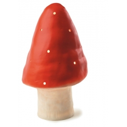 Petite lampe champignon rouge