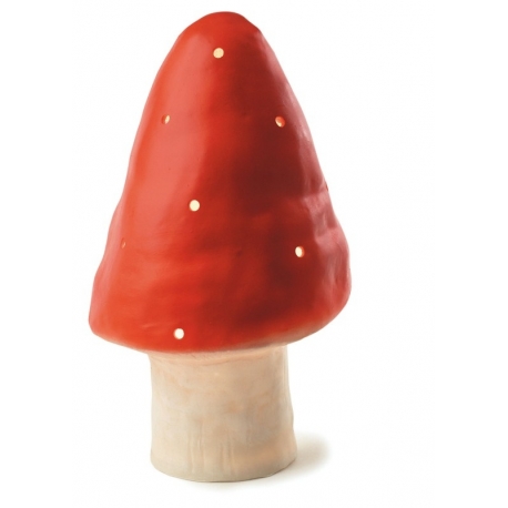 Petite lampe champignon rouge