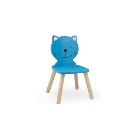 Chaise chat bleu