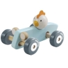 Voiture avec poule pastel