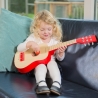 Guitare de luxe naturelle/rouge