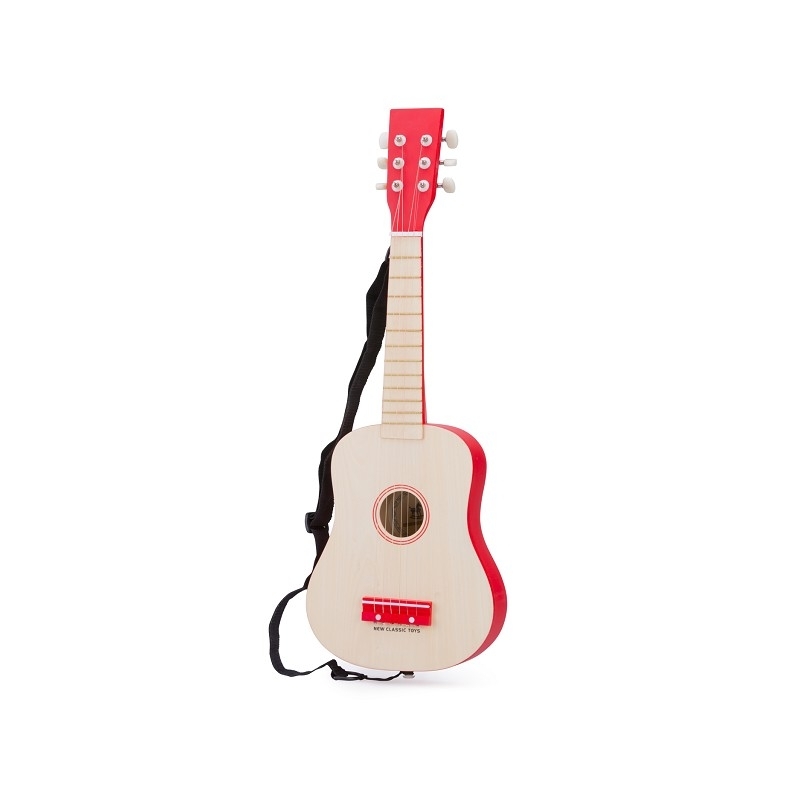 Guitare de luxe naturelle/rouge