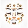 Tatouage - Stickers visage Léopard