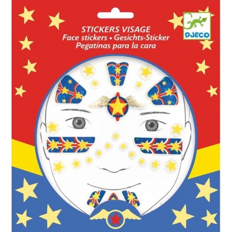 Tatouage - Stickers visage Super héros