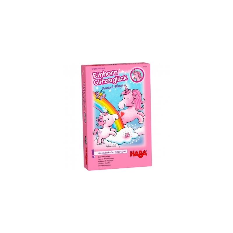 Licorne dans les nuages Bingo scintillant