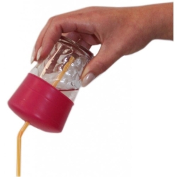 Capuchon rose pour  gobelet en silicone