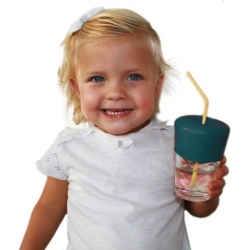 Capuchon bleu pour  gobelet en silicone