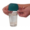 Capuchon bleu pour  gobelet en silicone