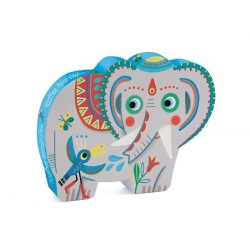 Puzzle silhouettel Haathee éléphant d Asie 24 pièces