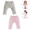 Ma Corolle - 2 leggings : gris & rose