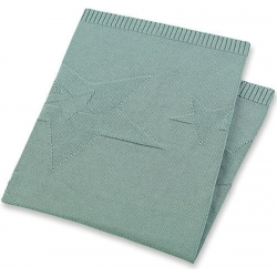 Couverture en tricot verte