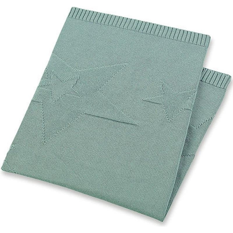 Couverture en tricot verte