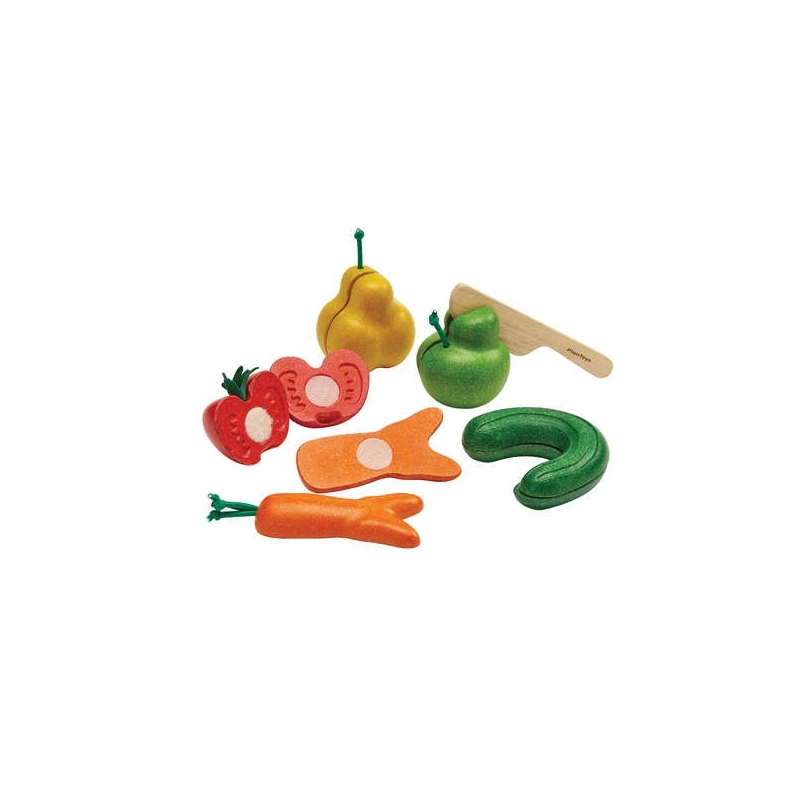Set de fruits et légumes tordus