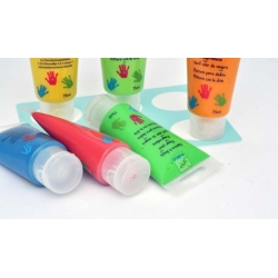 6 tubes de peinture à doigts