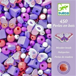 Perles en bois - Papillons