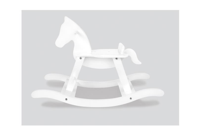 Cheval a bascule shop blanc