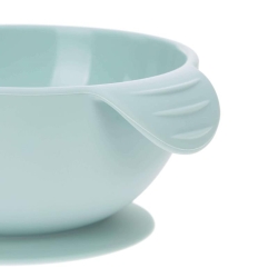 Bol en silicone bleu