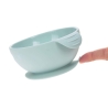 Bol en silicone bleu
