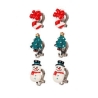 Boucle d'oreilles à clips Noël - sucre d'orge