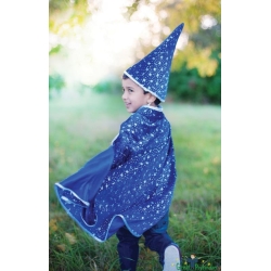 Déguisement - Cape de magicien bleue pailletée 4-7 ans