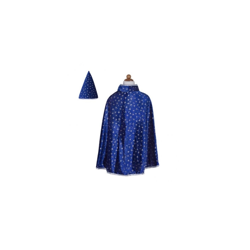 Déguisement - Cape de magicien bleue pailletée 4-7 ans