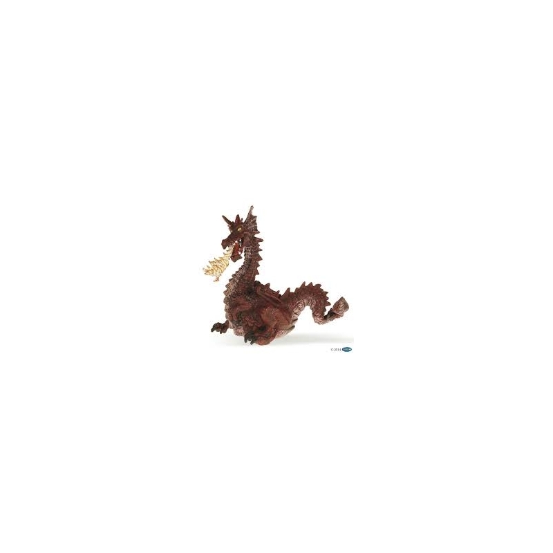Dragon rouge avec flamme