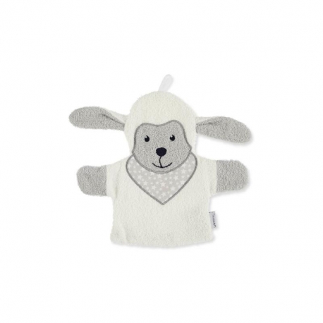 Gant de toilette marionnette Mouton