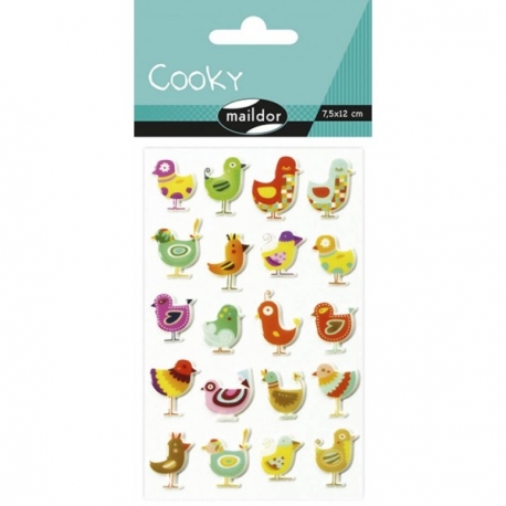 Cooky stickers - Oiseaux